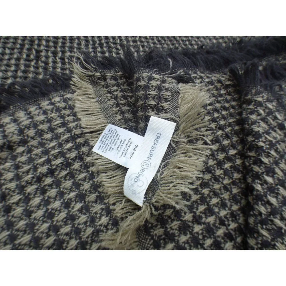 Treasure & Bond Thermal Knit Scarf, Brown/Taupe, One Size